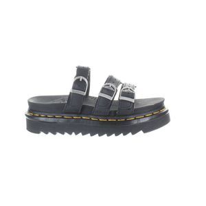 Dr. Martens Black Sandals with Silver Buckles